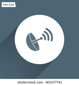 Radar satellite dish - Vector icon
