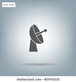 Radar satellite dish - Vector icon