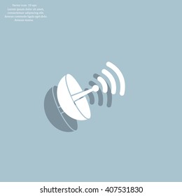 Radar satellite dish - Vector icon