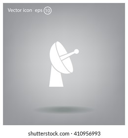 Radar satellite dish - Vector icon