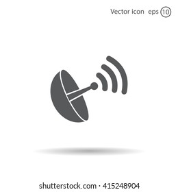 Radar satellite dish - Vector icon