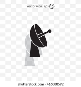 Radar satellite dish - Vector icon