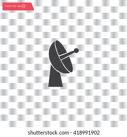 Radar satellite dish - Vector icon