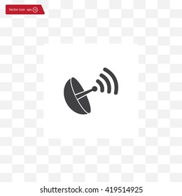Radar satellite dish - Vector icon