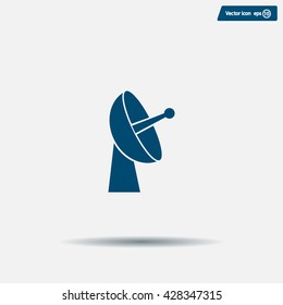Radar satellite dish - Vector icon