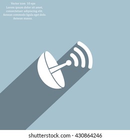 Radar satellite dish - Vector icon