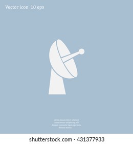 Radar satellite dish - Vector icon
