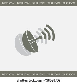 Radar satellite dish - Vector icon