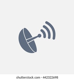 Radar satellite dish - Vector icon