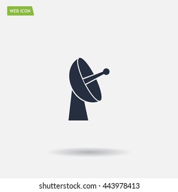 Radar satellite dish - Vector icon