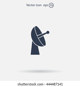 Radar satellite dish - Vector icon