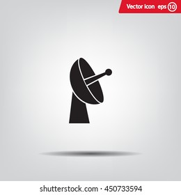 Radar satellite dish - Vector icon