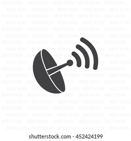 Radar satellite dish - Vector icon