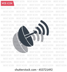 Radar satellite dish - Vector icon