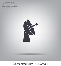 Radar satellite dish - Vector icon