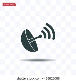 Radar satellite dish - Vector icon