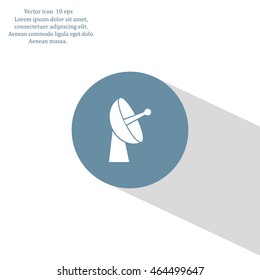 Radar satellite dish - Vector icon