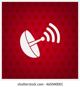 Radar satellite dish - Vector icon