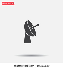 Radar satellite dish - Vector icon