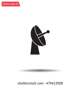 Radar satellite dish - Vector icon