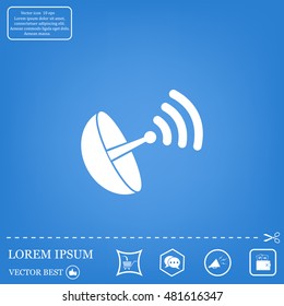 Radar satellite dish - Vector icon