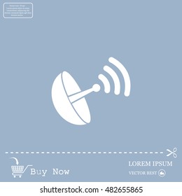 Radar satellite dish - Vector icon