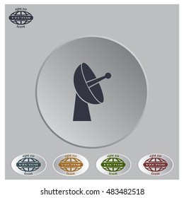 Radar satellite dish - Vector icon