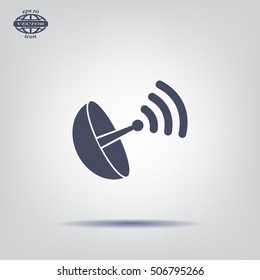 Radar satellite dish - Vector icon