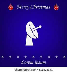 Radar satellite dish - Vector icon