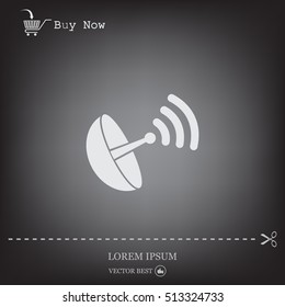 Radar satellite dish - Vector icon