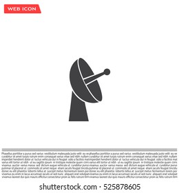 Radar satellite dish - Vector icon