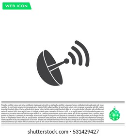 Radar satellite dish - Vector icon