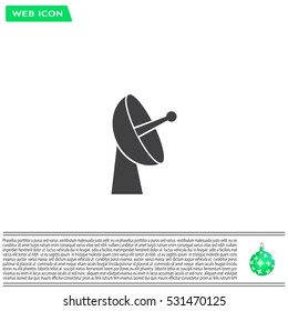 Radar satellite dish - Vector icon