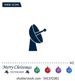 Radar satellite dish - Vector icon