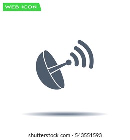 Radar satellite dish - Vector icon