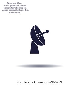 Radar satellite dish - Vector icon
