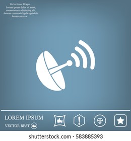 Radar satellite dish - Vector icon