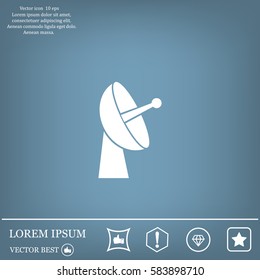 Radar satellite dish - Vector icon