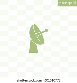 Radar satellite dish - Vector icon