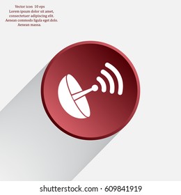 Radar satellite dish - Vector icon