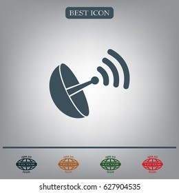 Radar satellite dish - Vector icon