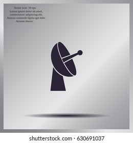 Radar satellite dish - Vector icon