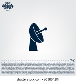 Radar satellite dish - Vector icon