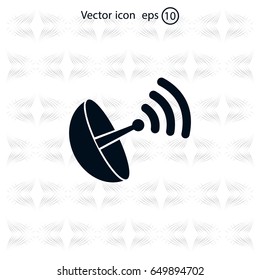 Radar satellite dish - Vector icon