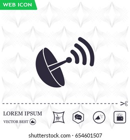 Radar satellite dish - Vector icon