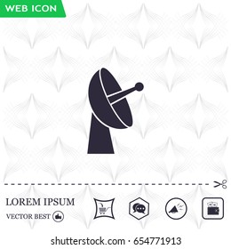 Radar satellite dish - Vector icon