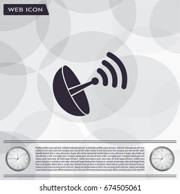 Radar satellite dish - Vector icon