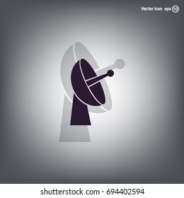 Radar satellite dish - Vector icon