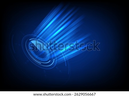 Radar scan on blue background. technology background concept. Vector illustration.