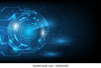 Radar Scan, Scaner Searching Concept Abstract Technology Background